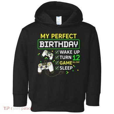 My Perfect Day Video Game 12 Year Old Gift 12th Birthday Toddler Hoodie