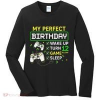 My Perfect Day Video Game 12 Year Old Gift 12th Birthday Women's Long Sleeve Shirt thumb 0