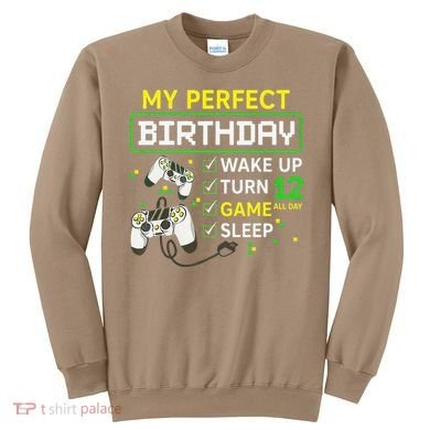 My Perfect Day Video Game 12 Year Old Gift 12th Birthday Sweatshirt