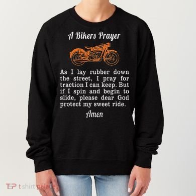 Motorcycle Prayer Design Bikers Prayer Women's Sweatshirt