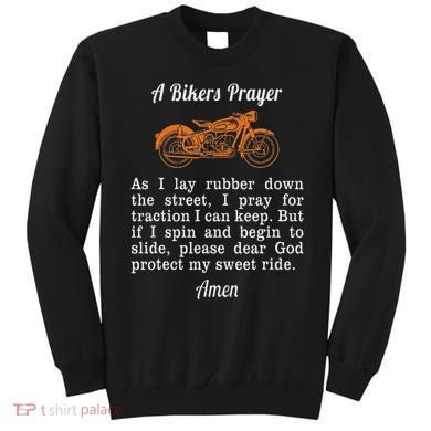 Motorcycle Prayer Design Bikers Prayer Sweatshirt