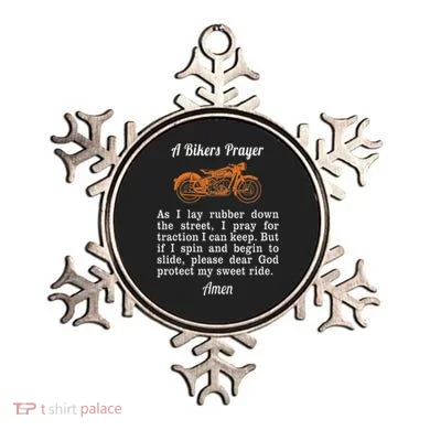 Motorcycle Prayer Design Bikers Prayer Ornament
