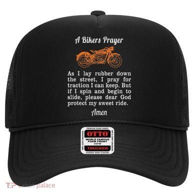 Motorcycle Prayer Design Bikers Prayer Hat