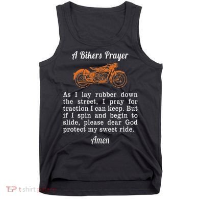 Motorcycle Prayer Design Bikers Prayer Tank Top