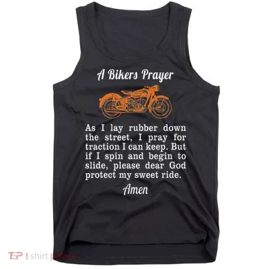 Motorcycle Prayer Design Bikers Prayer Tank Top