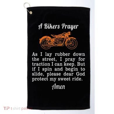Motorcycle Prayer Design Bikers Prayer Golf Towel