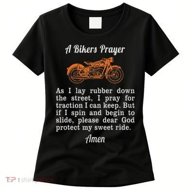 Motorcycle Prayer Design Bikers Prayer Women's T-Shirt