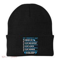 My Perfect Day Play Pickleball Funny Pickleball Gift Beanie thumb 0