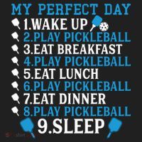 My Perfect Day Play Pickleball Funny Pickleball Gift Beanie thumb 2