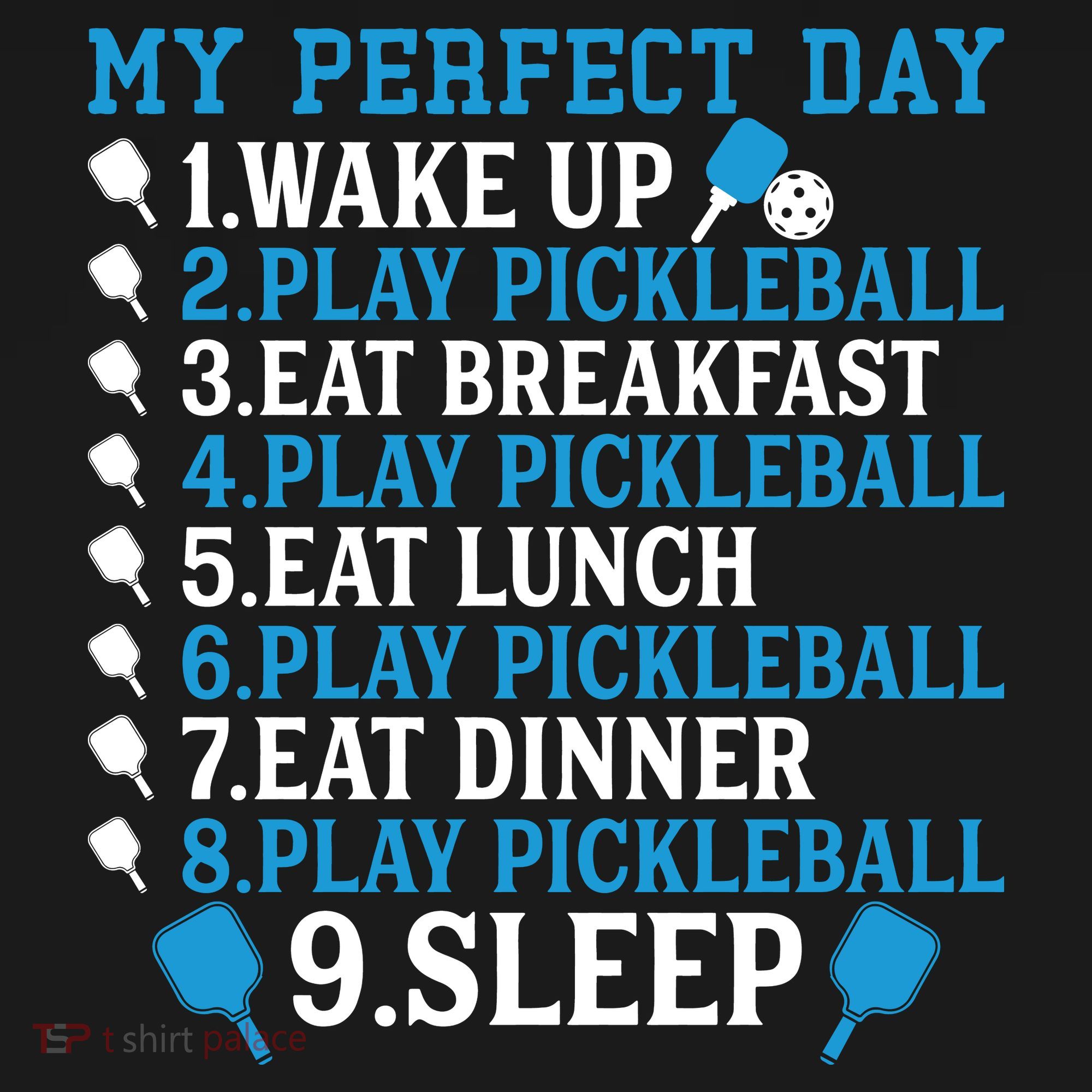 My Perfect Day Play Pickleball Funny Pickleball Gift Mousepad