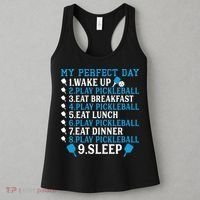 My Perfect Day Play Pickleball Funny Pickleball Gift Women's Tank Top thumb 3