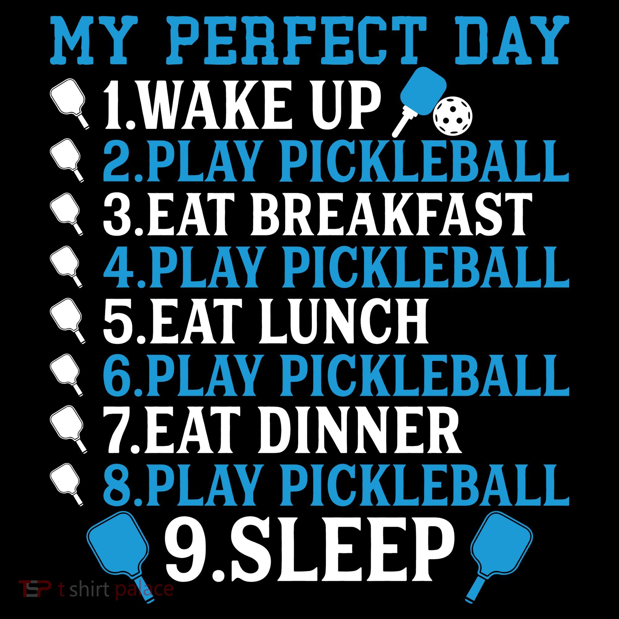 My Perfect Day Play Pickleball Funny Pickleball Gift Women's Tank Top