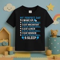 My Perfect Day Play Pickleball Funny Pickleball Gift Toddler T-Shirt thumb 3