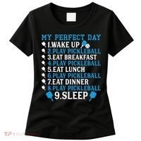 My Perfect Day Play Pickleball Funny Pickleball Gift Women's T-Shirt thumb 0