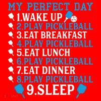 My Perfect Day Play Pickleball Funny Pickleball Gift Santa Hat thumb 1