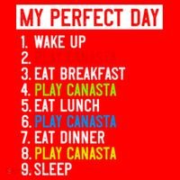 My Perfect Day: Canasta All Day Long! Funny Gift Santa Hat thumb 1
