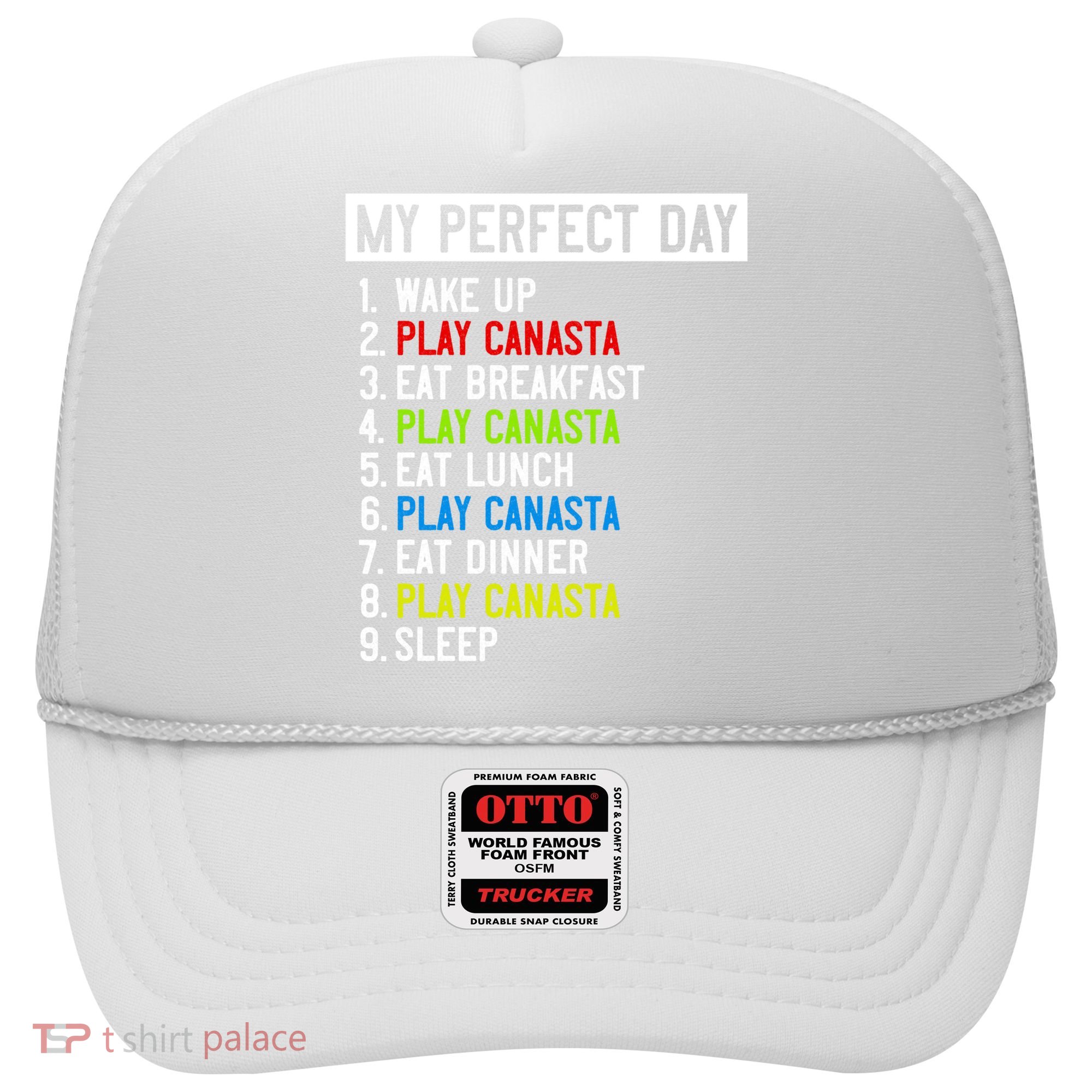 My Perfect Day: Canasta All Day Long! Funny Gift Hat