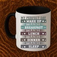 'My Perfect Day' Trains Gift Funny Locomotive Train Lover Meaningful Gift Coffee Mug thumb 2
