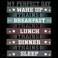 'My Perfect Day' Trains Gift Funny Locomotive Train Lover Meaningful Gift Coffee Mug thumb 5
