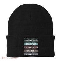 'My Perfect Day' Trains Gift Funny Locomotive Train Lover Meaningful Gift Beanie thumb 0