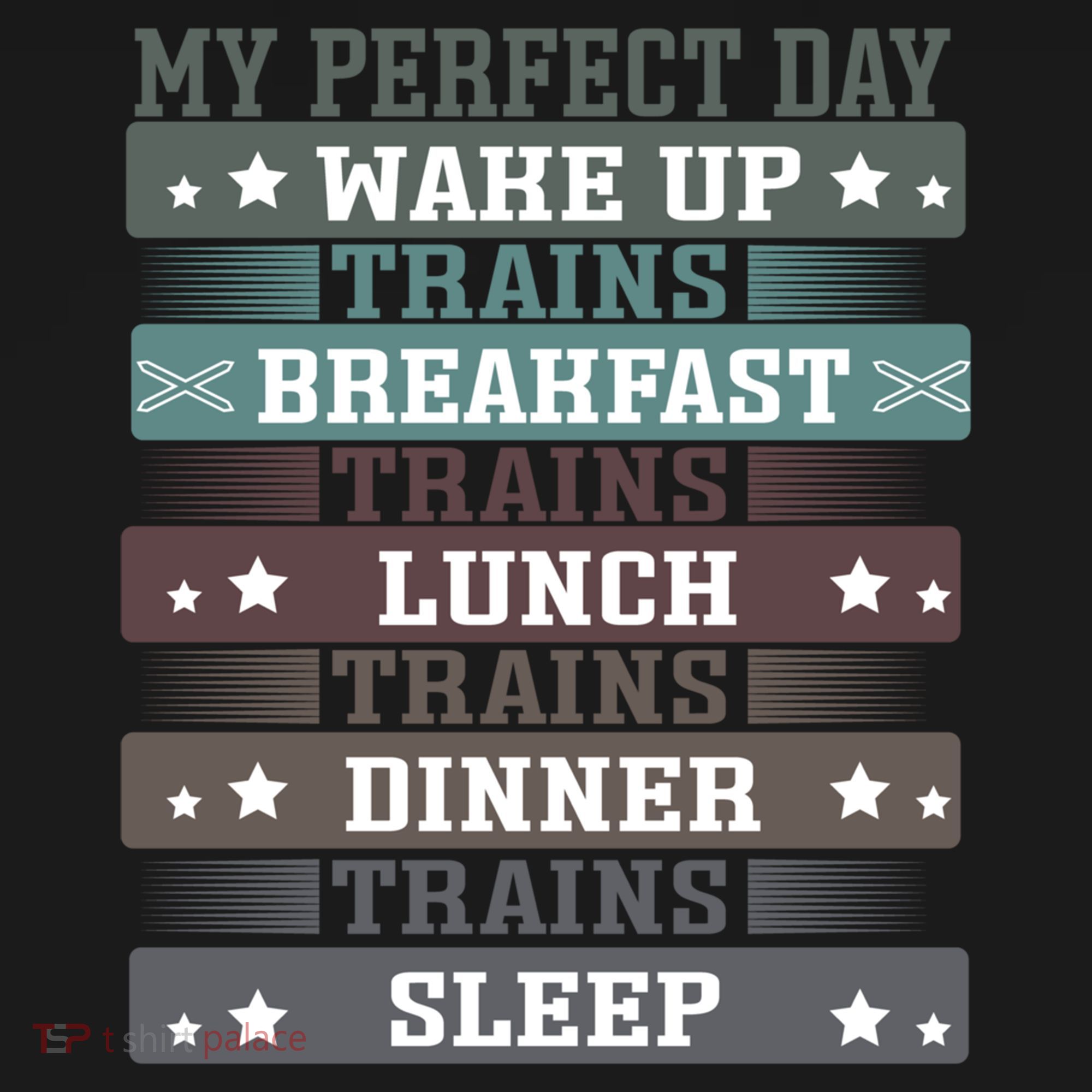 'My Perfect Day' Trains Gift Funny Locomotive Train Lover Meaningful Gift Pajama Set
