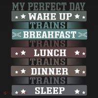 'My Perfect Day' Trains Gift Funny Locomotive Train Lover Meaningful Gift Ornament thumb 1