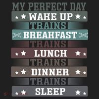 'My Perfect Day' Trains Gift Funny Locomotive Train Lover Meaningful Gift Hat thumb 2