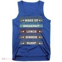 'My Perfect Day' Trains Gift Funny Locomotive Train Lover Meaningful Gift Tank Top thumb 0