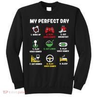 My Perfect Day Gamer Cool Gamer Video Game Sweatshirt thumb 0