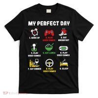 My Perfect Day Gamer Cool Gamer Video Game T-Shirt thumb 0