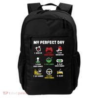 My Perfect Day Gamer Cool Gamer Video Game Backpack thumb 0