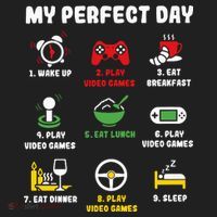 My Perfect Day Gamer Cool Gamer Video Game Beanie thumb 2