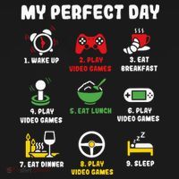 My Perfect Day Gamer Cool Gamer Video Game Coaster thumb 2