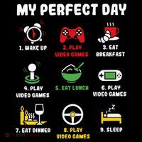 My Perfect Day Gamer Cool Gamer Video Game Women's Hoodie thumb 2