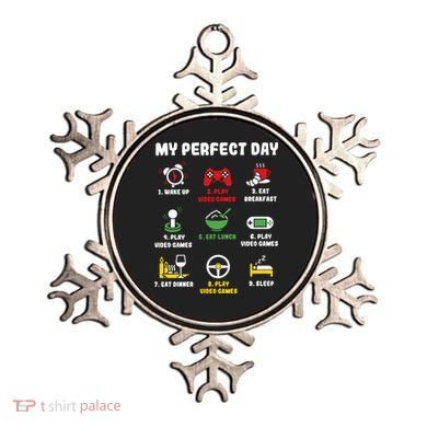 My Perfect Day Gamer Cool Gamer Video Game Ornament