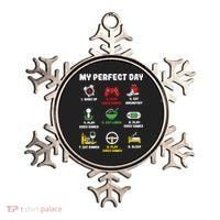 My Perfect Day Gamer Cool Gamer Video Game Ornament thumb 0