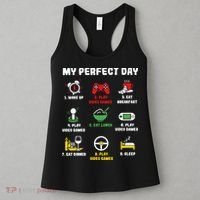 My Perfect Day Gamer Cool Gamer Video Game Women's Tank Top thumb 3