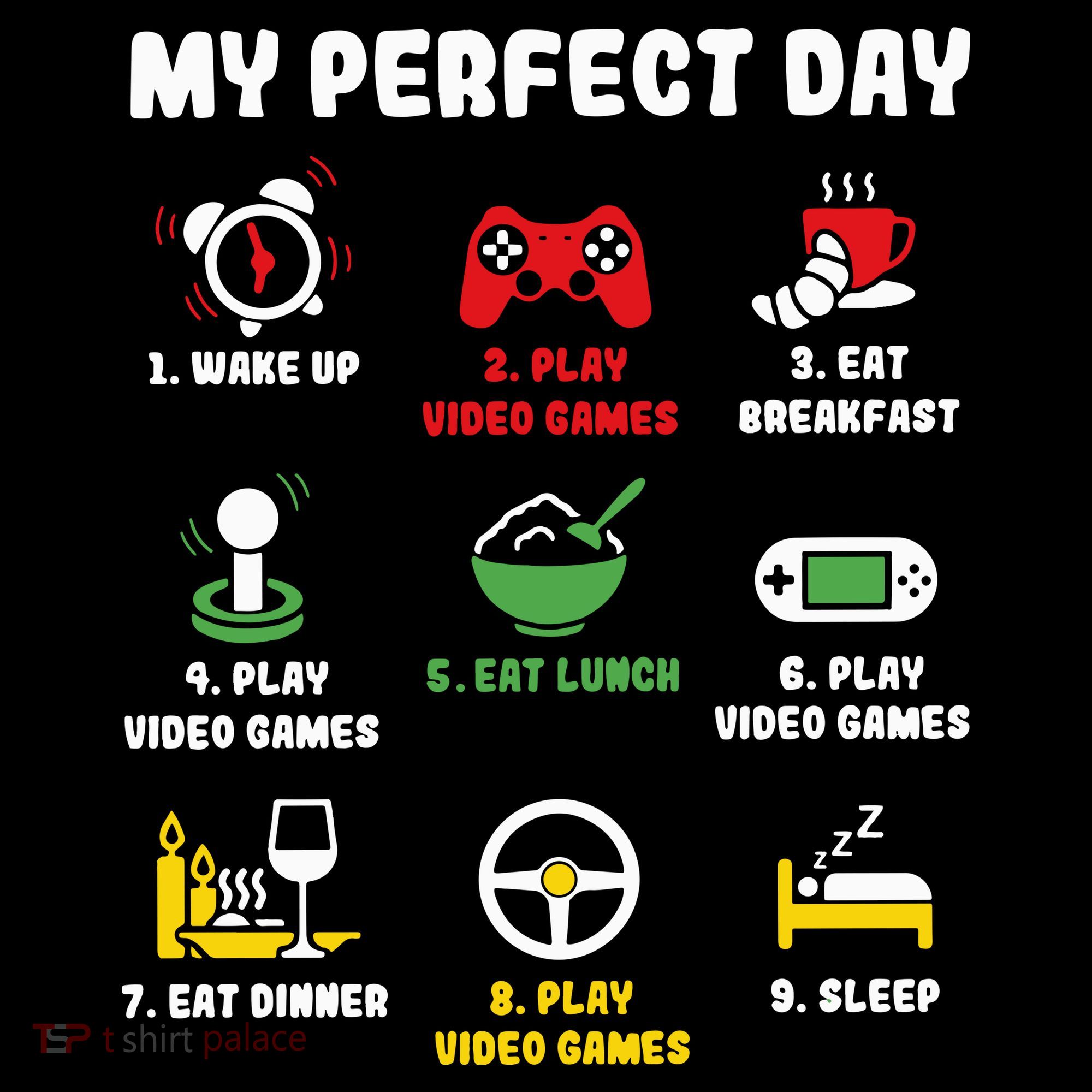 My Perfect Day Gamer Cool Gamer Video Game Women's Tank Top