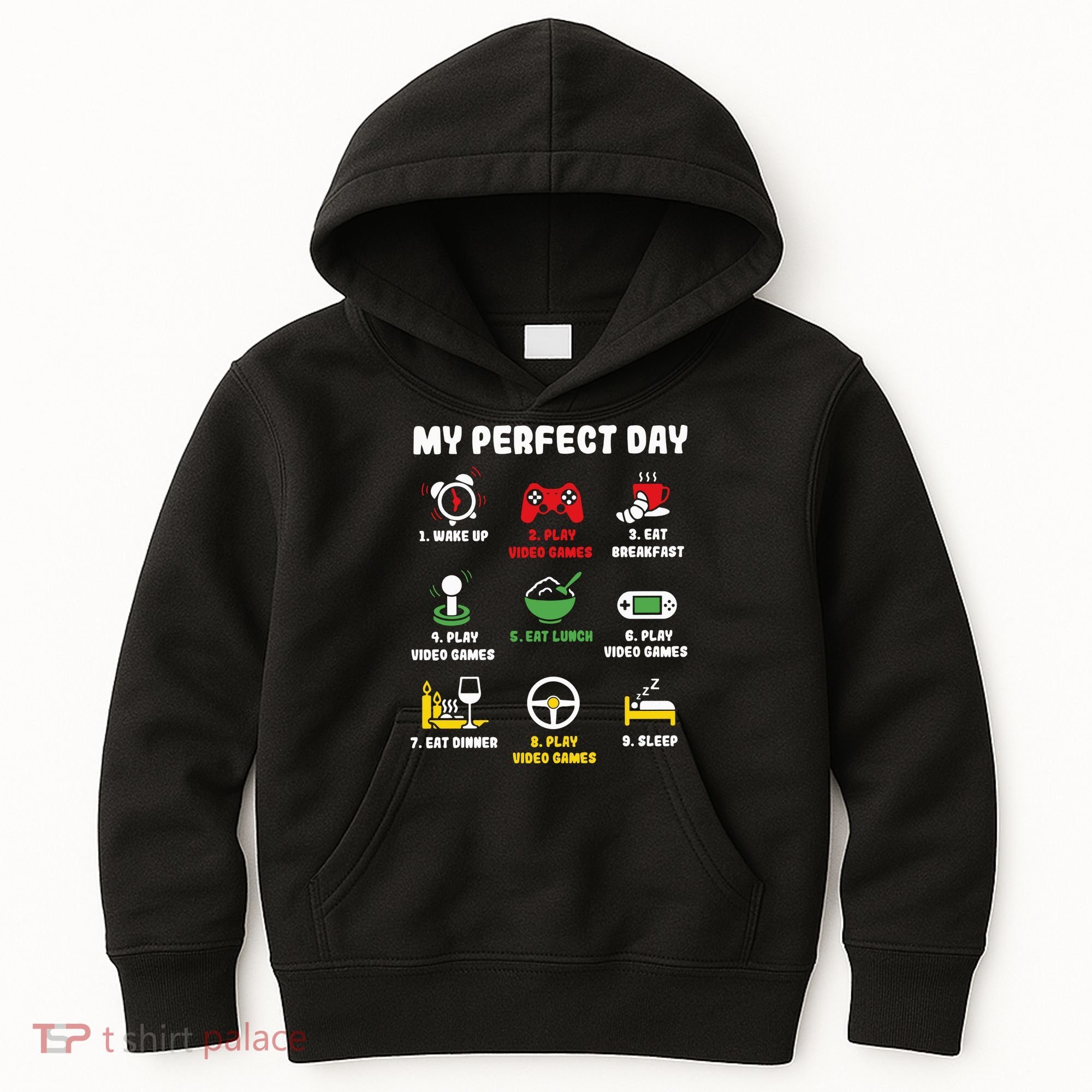 My Perfect Day Gamer Cool Gamer Video Game Kids Hoodie