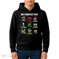 My Perfect Day Gamer Cool Gamer Video Game Kids Hoodie thumb 4