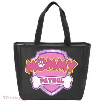 Mom Patrol Dog Mom Dad Tote Bag