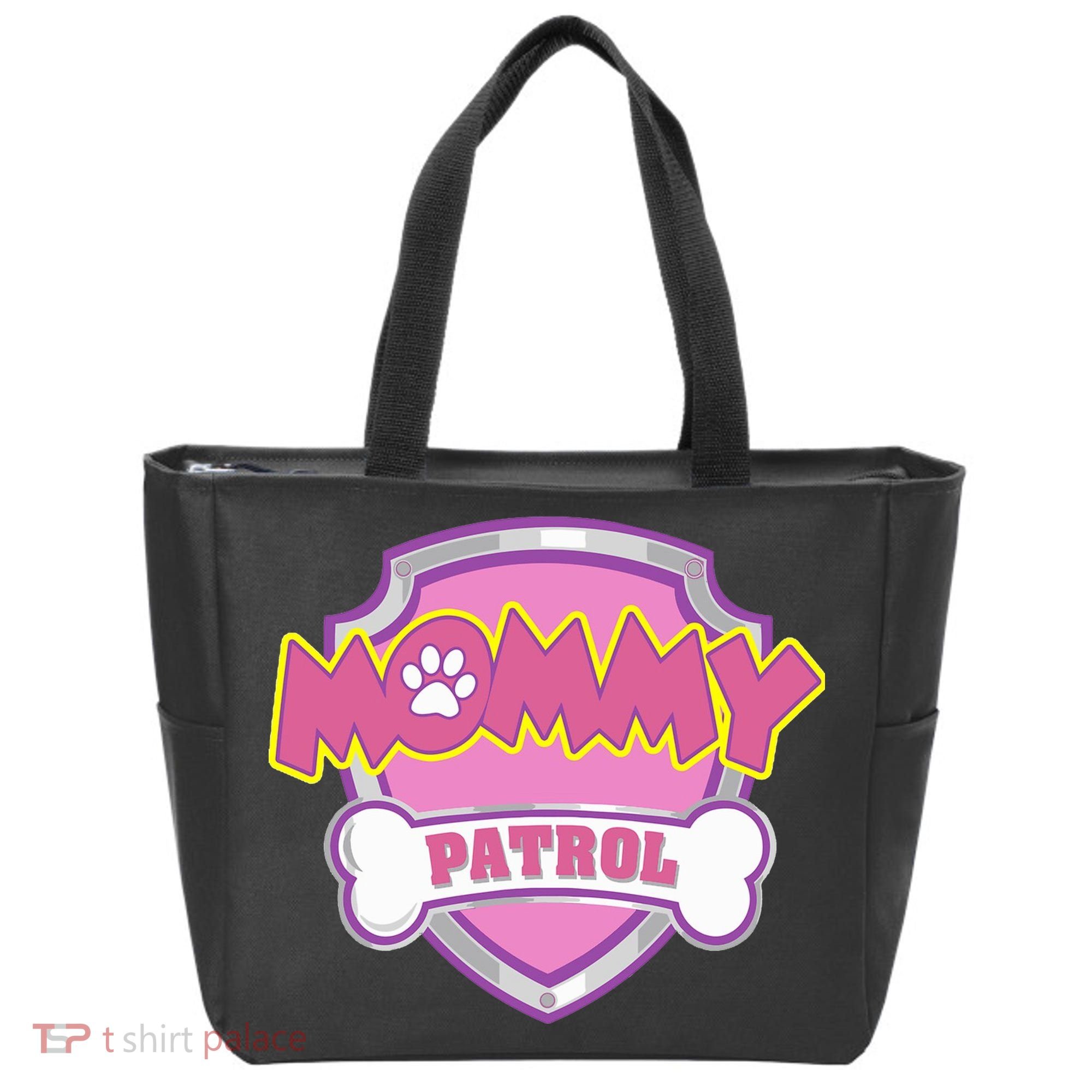 Mom Patrol Dog Mom Dad Tote Bag