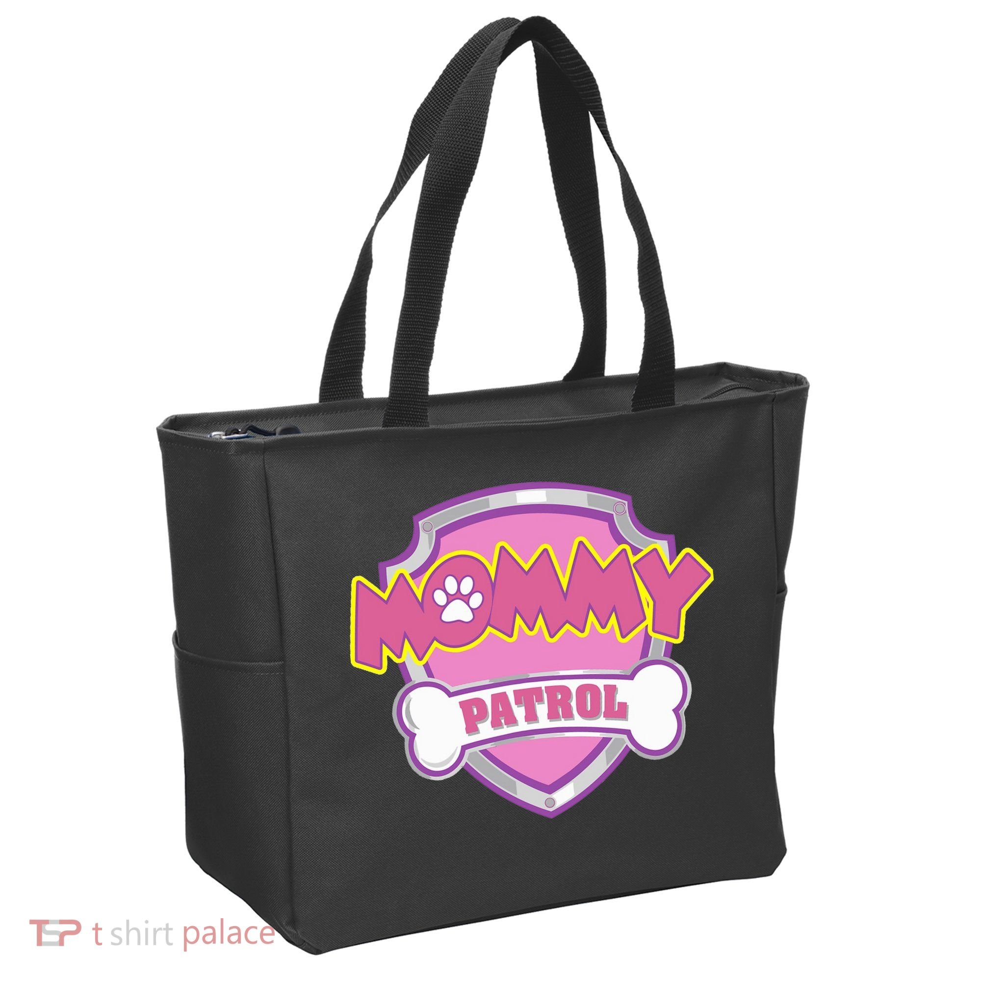 Mom Patrol Dog Mom Dad Tote Bag