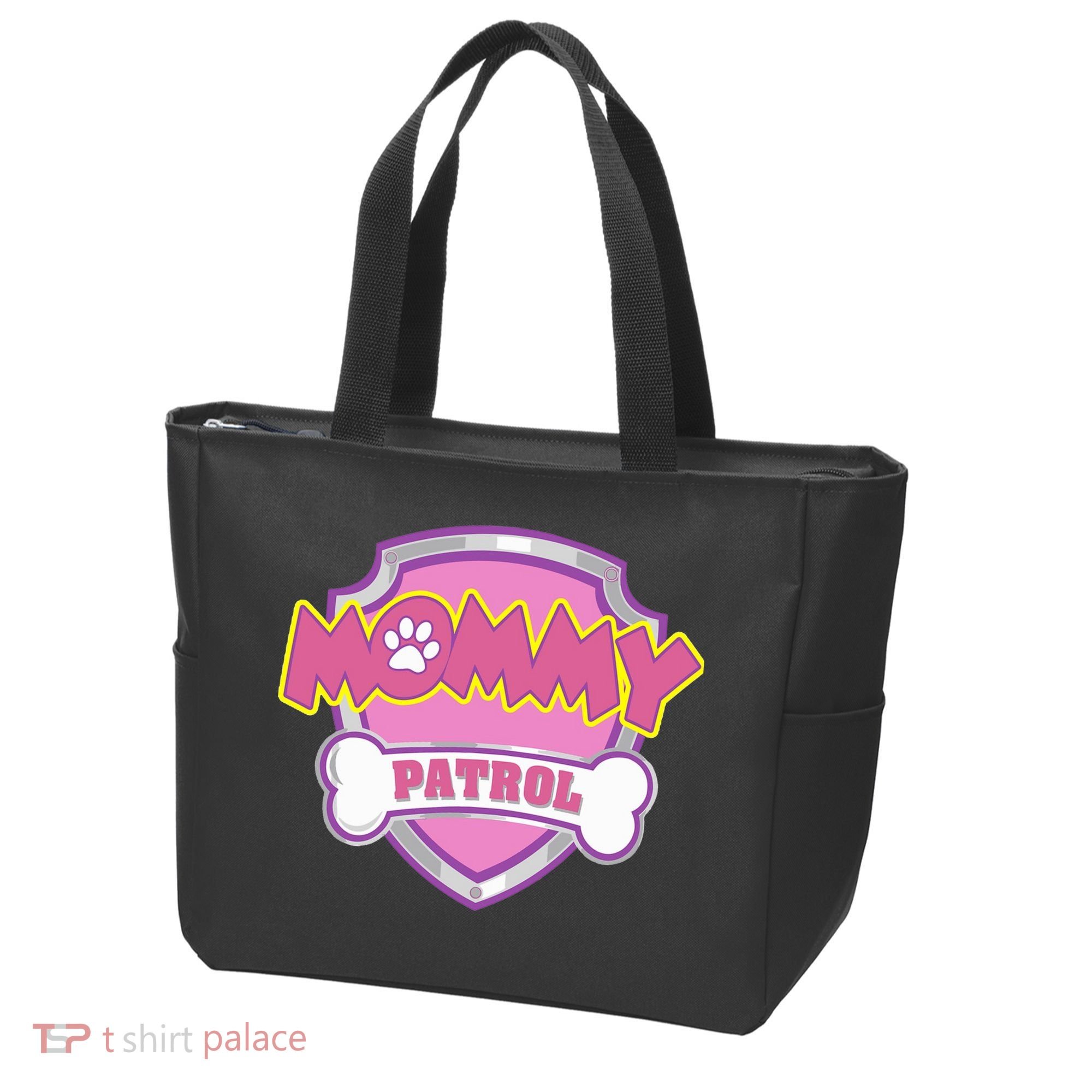 Mom Patrol Dog Mom Dad Tote Bag