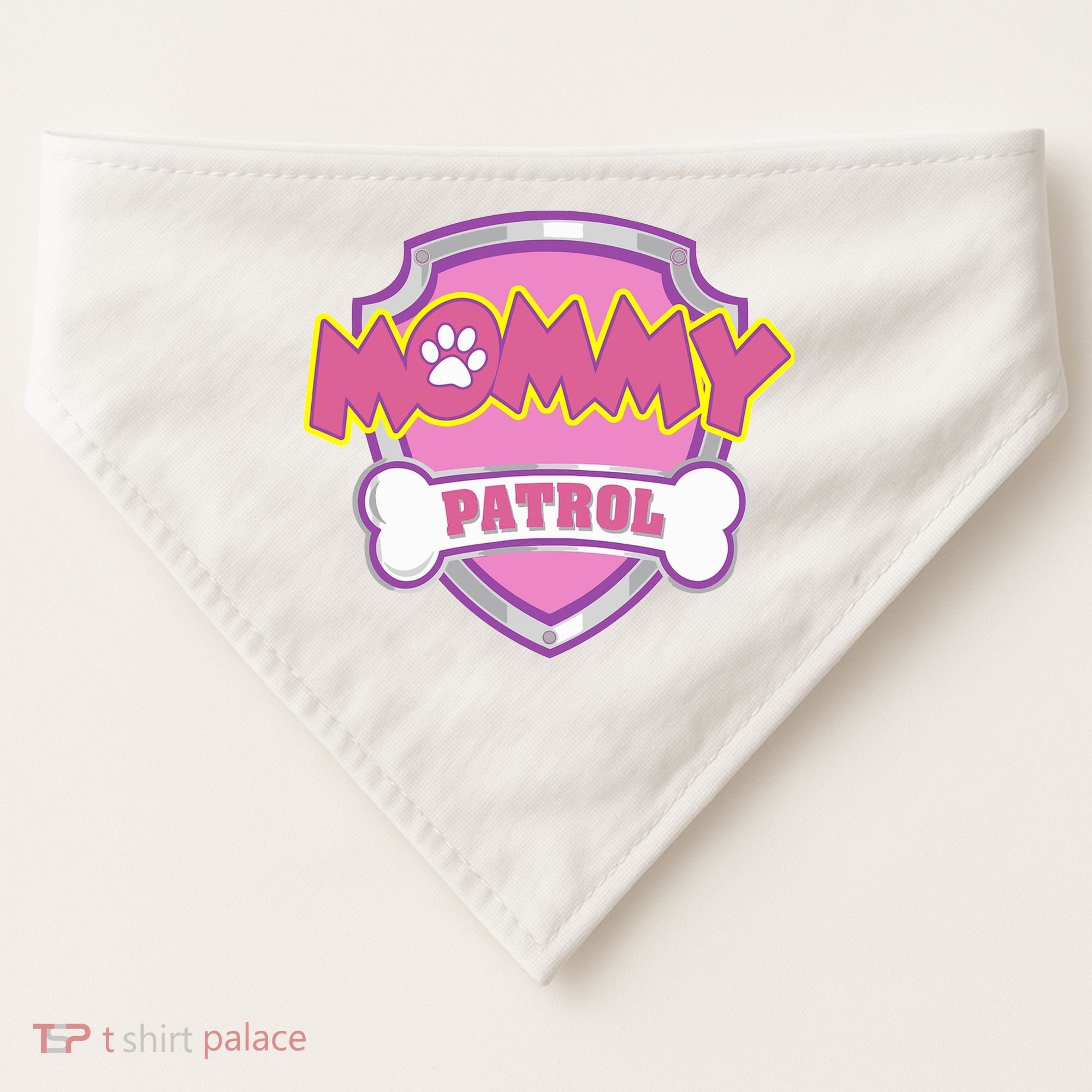Mom Patrol Dog Mom Dad USA-Made Doggie Bandana