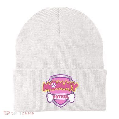 Mom Patrol Dog Mom Dad Beanie
