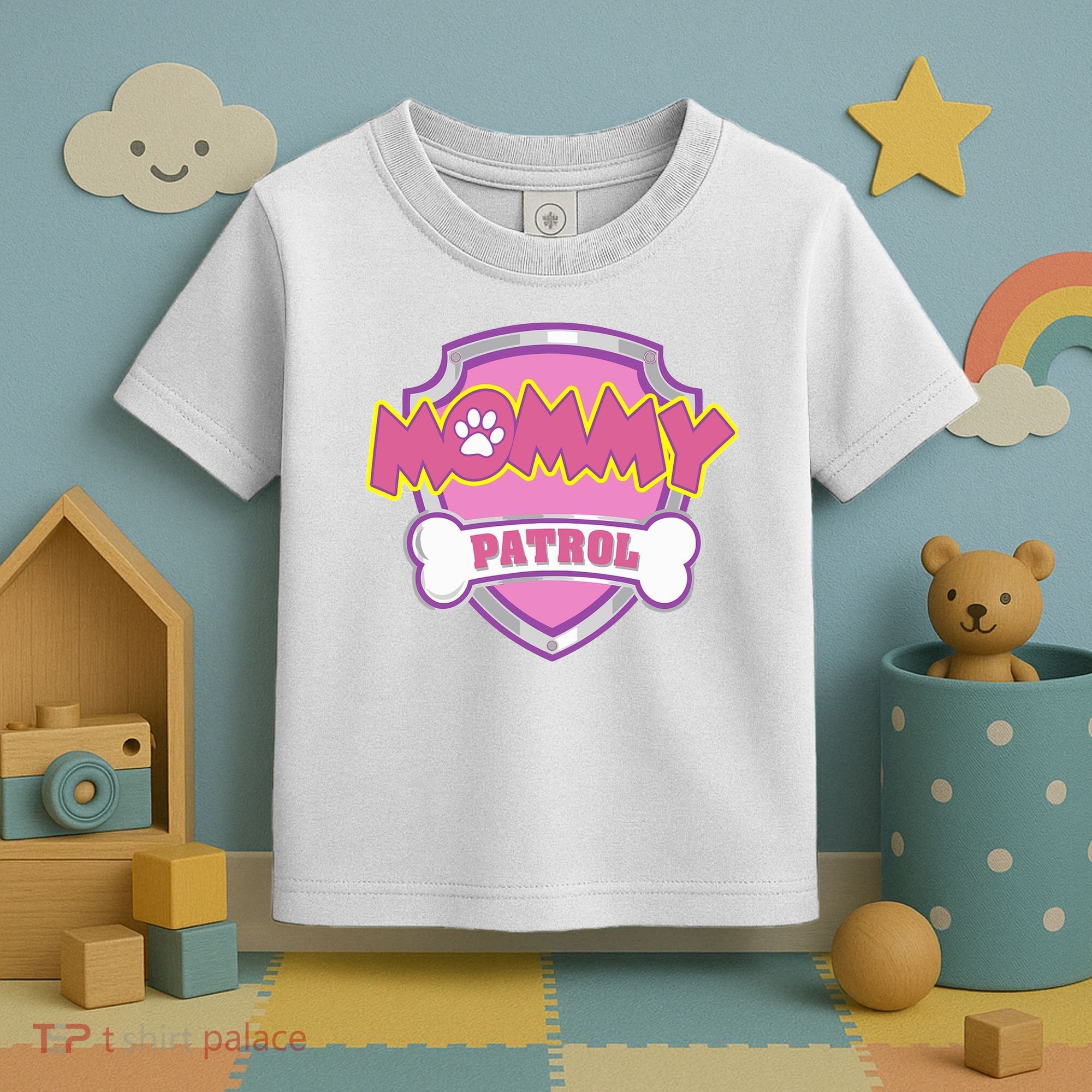 Mom Patrol Dog Mom Dad Toddler T-Shirt