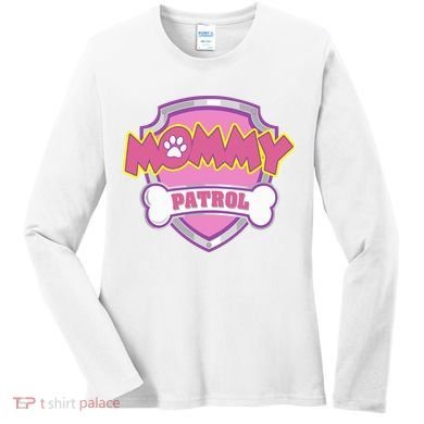 Mom Patrol Dog Mom Dad Women's Long Sleeve Shirt