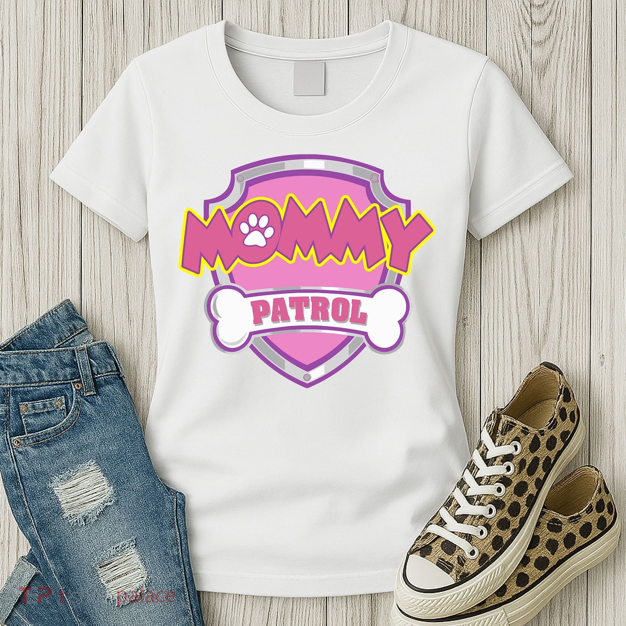Mom Patrol Dog Mom Dad Women's T-Shirt