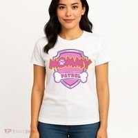 Mom Patrol Dog Mom Dad Women's T-Shirt thumb 4